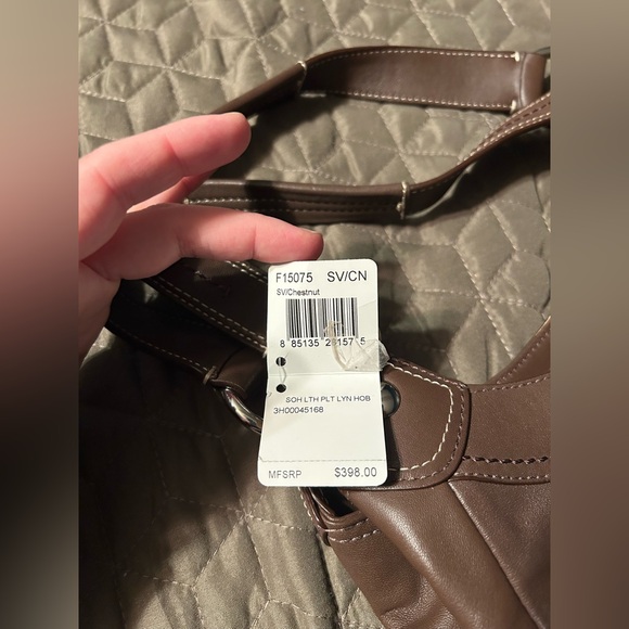 NWT- Coach Soho Lynn Brown Leather Large Hobo Bag - Picture 4 of 14